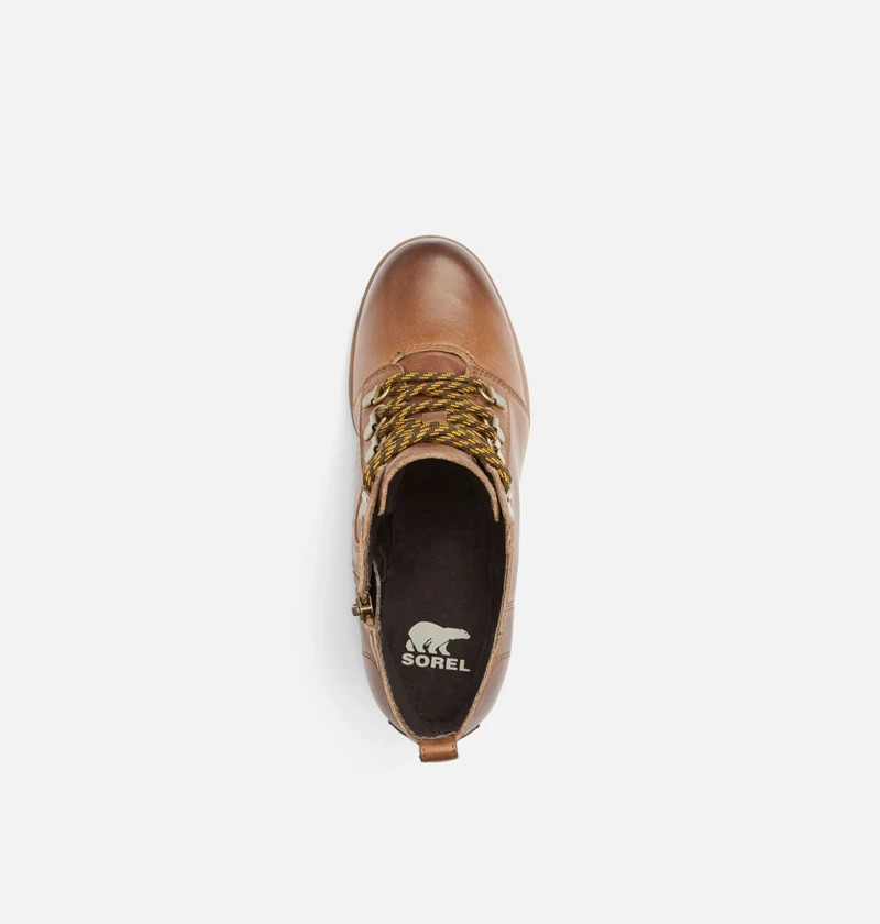 Sorel Caribou Ankelstøvletter Dame Hazelnut Leather, Gum 10 | 640-MWQVTR