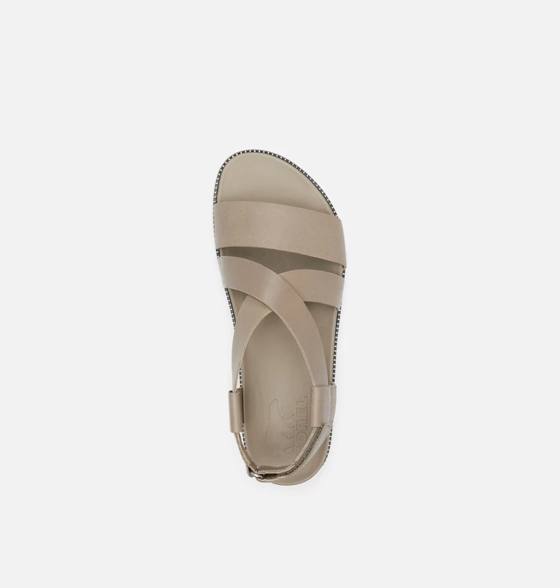 Sorel Cate Sandaler Dame Khaki | 356-RXDWQA